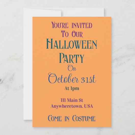 Ghost en Kitten Halloween Feestuitnodiging Aankondiging (Achterkant)