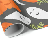 Ghost- en pompoenpatroon cadeaupapier (Rol Hoek)
