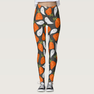 Ghost- en pompoenpatroon leggings