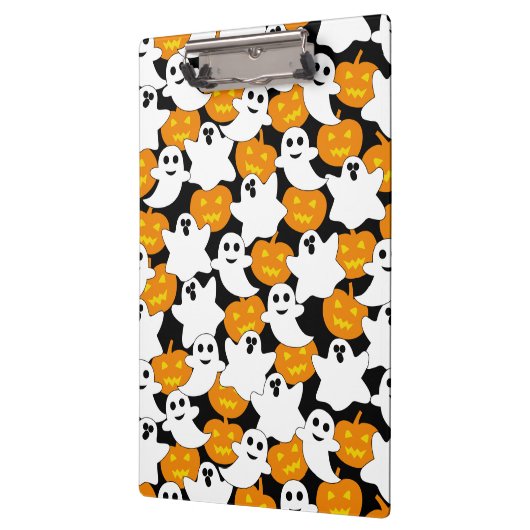 Ghost en Pumpkin Halloween Pattern Klembord (Links)
