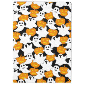 Ghost en Pumpkin Halloween Pattern Klembord (Achterkant)