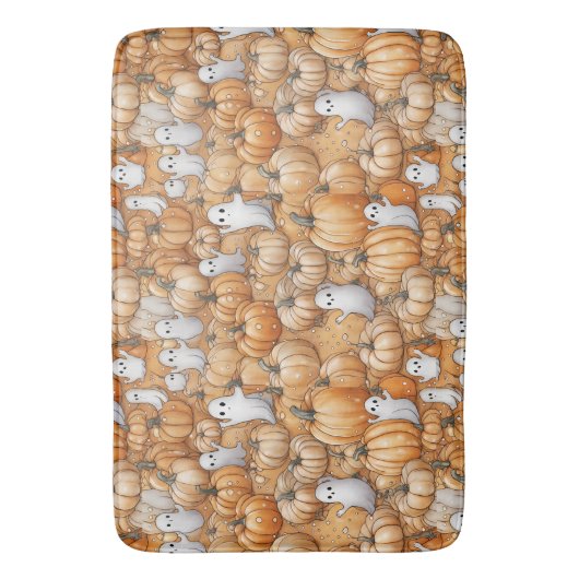 Ghost en Pumpkins Badmat (Voorkant Verticaal)