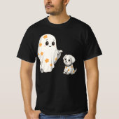 Ghost en Puppy Halloween - bijpassende spookkostuu T-shirt (Voorkant)