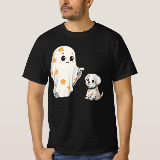 Ghost en Puppy Halloween - bijpassende spookkostuu T-shirt (Voorkant)