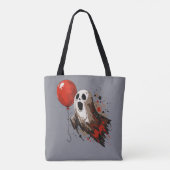 Ghost en rode ballon tote bag (Achterkant)