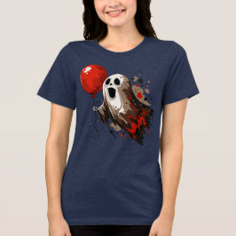 Ghost en rode ballon Tri-Blend shirt