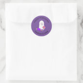 Ghost en Snoep Halloween Favor Ronde Sticker (Tas)
