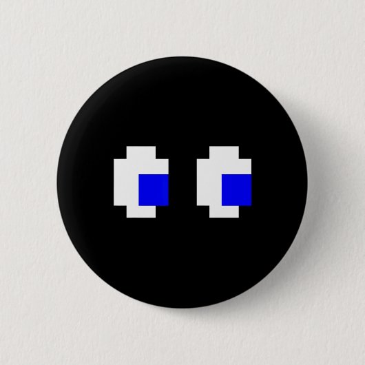 Ghost Eyes Pixel Arcade Videogame 8-bit matching Ronde Button 5,7 Cm (Voorkant)