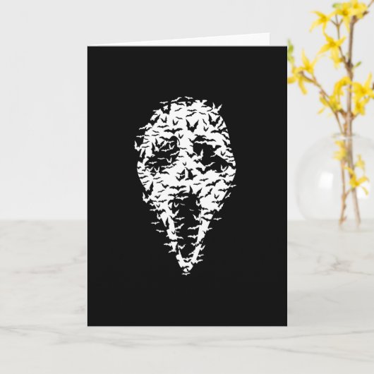Ghost Face Bats Kaart (Gele Bloem)