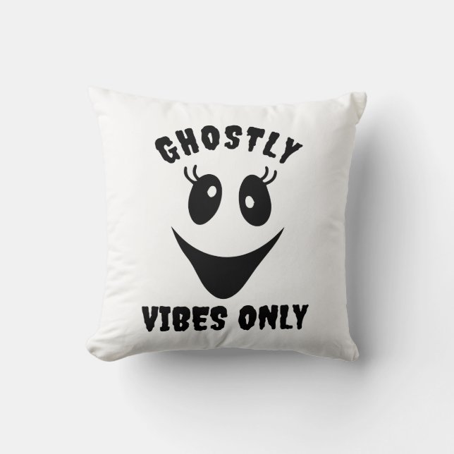 Ghost Face Geestige Sfeer Alleen Custom Halloween Kussen (Voorkant)