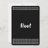 Ghost Face Halloween Feest Verpakkingsfeestje Kaart (Achterkant)