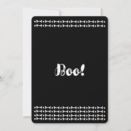 Ghost Face Halloween Party Trick or treat Party Kaart (Achterkant)