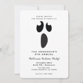 Ghost Face Halloween Party Trick or treat Party Kaart (Voorkant)