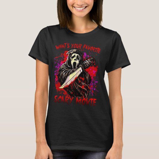 Ghost Face laat scary Movie T-Shirt bekijken (Voorkant)