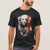 Ghost Face, Michael, Jason en Freddy Krueger T-shirt (Voorkant)