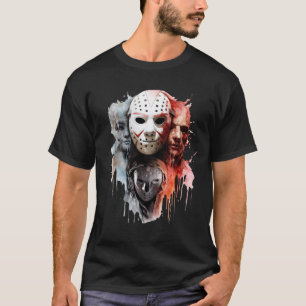 Ghost Face, Michael, Jason en Freddy Krueger T-shirt