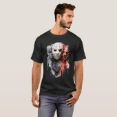 Ghost Face, Michael, Jason en Freddy Krueger T-shirt (Voorkant volledig)
