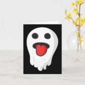 Ghost Face Outfit voor Halloween kostuums Kaart (Gele Bloem)