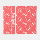 Ghost Face Pattern Coral Fleece Deken (Voorkant (Horizontaal))