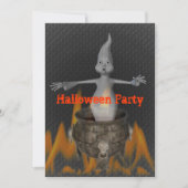 Ghost Flames Halloween Invitation Kaart (Voorkant)