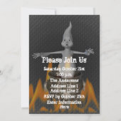 Ghost Flames Halloween Invitation Kaart (Achterkant)