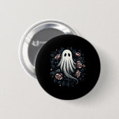 Ghost Floral Print  Halloween Ronde Button 5,7 Cm (Voorkant /achterkant)