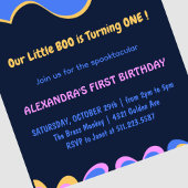 Ghost Flying Little boo Halloween 1e verjaardag Kaart