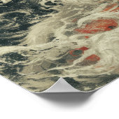 Ghost Fox Miyazaki Hayao Style handgetekend Poster (Hoek)