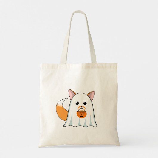 Ghost Fox uit voor Halloween Tote Bag (Achterkant)