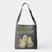 Ghost Friends - Grijs Crossbody Tas (Achterkant)