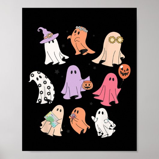 Ghost Friends Halloween AAC SLP Squad Speech Langu Poster (Voorkant)
