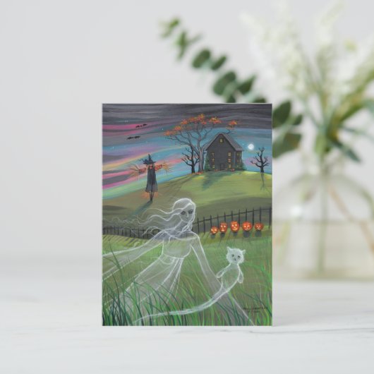 Ghost Friends Halloween Briefkaart (Staand voorkant)