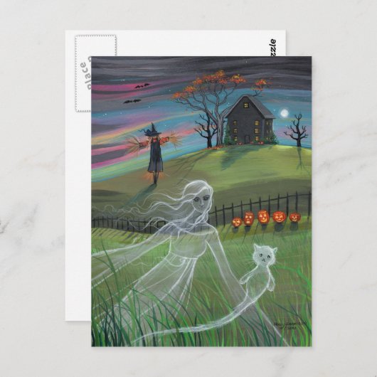 Ghost Friends Halloween Briefkaart (Voorkant / Achterkant)