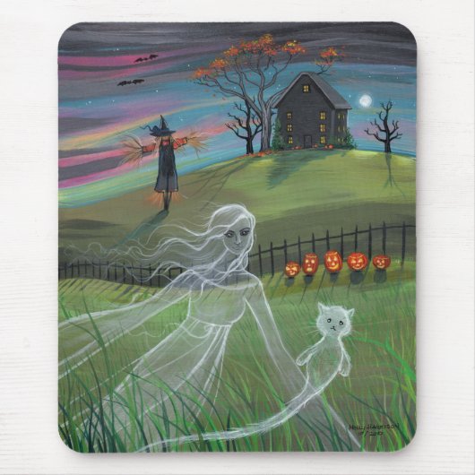 Ghost Friends Halloween Mousepad Muismat (Voorkant)