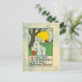 Ghost Full Moon Tree Briefkaart (Staand voorkant)