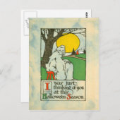 Ghost Full Moon Tree Briefkaart (Voorkant / Achterkant)