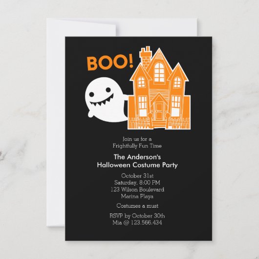 Ghost Fun is niet zo eng voor de uitnodiging van e (Voorkant)