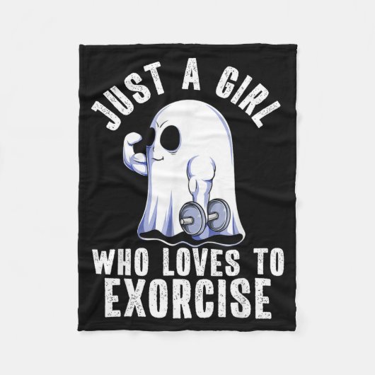Ghost Funny Gym Workout Bodybuilding Soky Hallowee Fleece Deken (Voorkant)