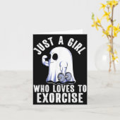 Ghost Funny Gym Workout Bodybuilding Soky Hallowee Kaart (Gele Bloem)