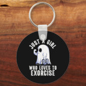 Ghost Funny Gym Workout Bodybuilding Soky Hallowee Sleutelhanger (Voorkant)