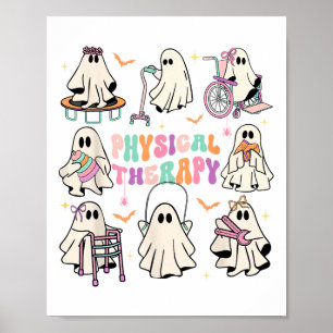 Ghost Fysiotherapie Fysiotherapeut Halloween Poster
