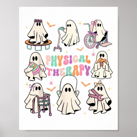 Ghost Fysiotherapie Fysiotherapeut Halloween Poster (Voorkant)