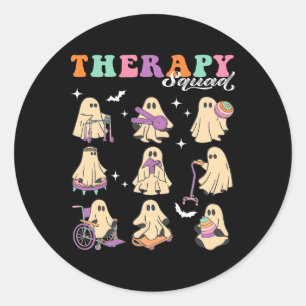 Ghost Fysiotherapie Squad Slp Out PT Team Halve Ronde Sticker