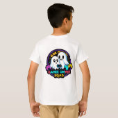 Ghost Gamer Squad - Retro Arcade Halloween T-shirt (Achterkant volledig)