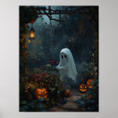 Ghost Gardener Dark Garden Gezellige Halloween Poster (Voorkant)