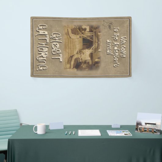 Ghost Gathering Halloween Party (aanpasbaar) Spandoek (Beurs)