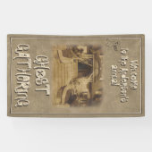 Ghost Gathering Halloween Party (aanpasbaar) Spandoek (Horizontaal)