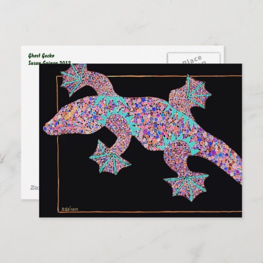 Ghost Gecko Post Card Briefkaart (Voorkant / Achterkant)