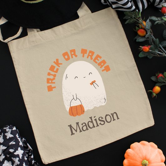 Ghost Gepersonaliseerde Halloween Tote Bag