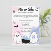 Ghost Geslacht onthullen digitale uitnodiging (Staand voorkant)